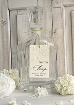 Zawieszki na butelki glamour etykieta na alkohol weselny, piękne eleganckie tłoczone zawieszki ślubne, zawieszki na wesele z tłoczonymi kwiatami, ozdobne zawieszki na alkohol na weselu0