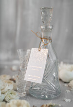 Zawieszki na butelki glamour zawieszki ślubne na butelki, glamour z waszą treścią0