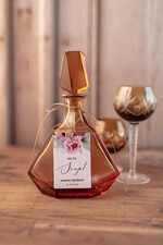 Zawieszki na butelki glamour ślubne zawieszki na alkohol, złote z dowolnym tekstem0