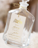 Zawieszki na butelki glamour etykieta na wódkę weselną, glamour z waszym tekstem0