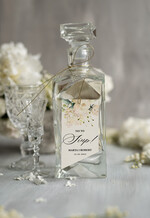 Zawieszki na butelki glamour etykiety na wódkę weselną, glamour z waszym tekstem0