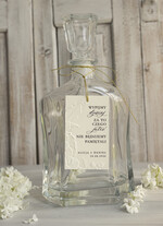 Zawieszki na butelki glamour etykieta na alkohol weselny, piękne eleganckie tłoczone zawieszki ślubne, zawieczki na wesele z tłoczonymi kwiatami 0