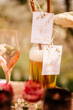 Zawieszki na butelki glamour ślubne zawieszki na alkohol, złote z dowolną treścią4