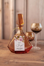 Zawieszki na butelki glamour zawieszki ślubne na butelki, złote śmieszne teksty0