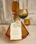 Zawieszki na butelki glamour darta zawieszka na wino weselne z platkami złota, złocona etykieta na wódkę zawieszka na alkohol weselny, zawieszka na alkohol ze złotem0