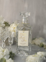 Zawieszki na butelki glamour ślubne zawieszki na alkohole, złote z waszą treścią0