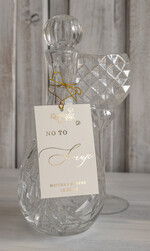 Zawieszki na butelki glamour zawieszki na butelki weselne, zawieszki glamour z waszą treścią, złote zawieszki ze ślubnymi wierszykami, złote litery na zawieszkach 1