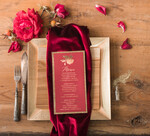 Menu glamour ślubne menu z planem podawania dań wesenych, złote i eleganckie na klasyczne wesele5