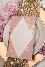 Menu glamour menu ślubne z planem posiłków, złocone i eleganckie dowolna treść1