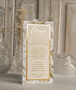 Menu glamour karta drinków, karta dań treść dowolna menu weselne plan podawania posiłków, złote lub srebrne napisy, złote menu weselne, leżące menu weselne1