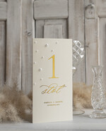 Menu glamour menu weselne karta dań weselnych, eleganckie menu zlocone litery i perełki, stojąca karta dań z numerkiem stołu w jednym, menu, karta drinków, karta deserów 9