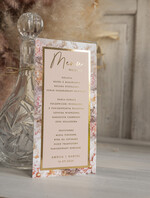 Menu glamour karta dań weselnych menu weselne plan podawania posiłków, złote lub srebrne napisy wasza treść, różowo złote menu weselne1