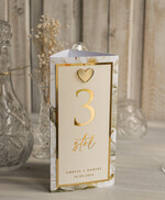 Menu glamour karta drików, menu i numerek na stół weselny, karta dań weselnych, złote menu weselne, menu i numerek na stół w jednym, eleganckie menu na stół weselny10