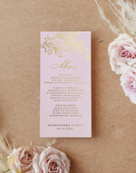 Menu glamour weselne menu karta potraw weselnych, glamour złote litery wasza treść, menu na stół weselny0