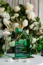 Menu glamour eleganckie menu weselne, welurowe menu weselne, karty dań na stoły weselne, dekoracja stołów weselnych, dekoracja na stołach weselnych, karta deserów i ciast5