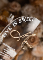 Menu glamour karta deserów na weselu, akrylowe menu weselne, stojąca karta dań, menu weselne w stylu glamour, karta drinków, złote menu weselne6