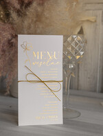 Menu glamour menu weselne plan podawania posiłków na weselu, złote i eleganckie na klasyczne wesele, karta dań weselne menu  glamour złote litery wasza treść4