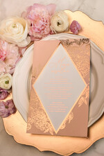 Menu glamour ślubne menu karta potraw weselnych, złocone i eleganckie dowolna treść0