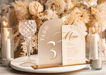 Menu glamour eleganckie menu weselne, welurowe menu weselne, numery na stoły weselne, dekoracja stołów weselnych, dekoracja na stołach weselnych, menu i numerki na stół 10