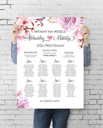 Plany stołów plan stołu plakat  plan stołów na wesele tablica z rozmieszczeniem gości0