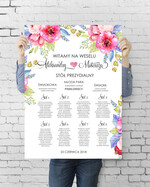 Plany stołów plan stołu plakat  powitanie i usadzenie gości plan stołów weselnych0