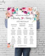 Plany stołów plan stołu plakat  planer ślubny plan usadzenia gości na weselu0