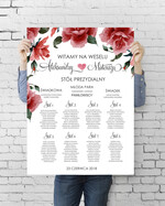 Plany stołów plan stołu plakat  powitanie gości na sali ślubnej i plan stołów0