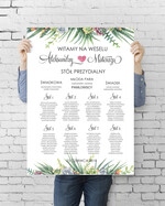 Plany stołów plan stołu plakat  plan stołów na wesele tablica z rozmieszczeniem gości0