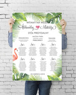 Plany stołów plan stołu plakat  powitanie gości na sali ślubnej i plan stołów0