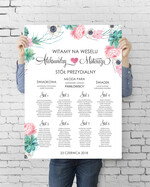 Plany stołów plan stołu plakat  tablica z planem stołów na wesele plan stołów weselnych0