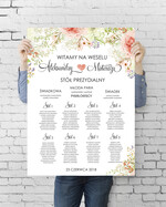 Plany stołów plan stołu plakat  plan stołów na wesele tablica z rozmieszczeniem gości0