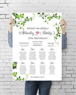 Plany stołów plan stołu plakat  plan stołów  weselnych usadzenie gości na weselu0