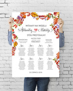 Plany stołów plan stołu plakat  tablica informacyjna dla gości weselnych0