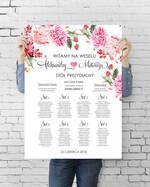 Plany stołów plan stołu plakat  plansza ślubna plan stołów weselnych0