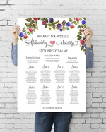 Plany stołów plan stołu plakat  tablica z planem stołów na wesele plan stołów weselnych0