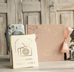 Księgi wpisów gości Rustykalne/retro Księga wpisów gości na zdjęcia z instaxa, ksiega pamiątkowa na wpisy gości weselnych i zdjęcia z fotobudki album na zdjęcia2