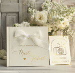 Księgi wpisów gości Rustykalne/retro Księga wpisów gości na zdjęcia z instaxa, ksiega pamiątkowa na wpisy gości weselnych i zdjęcia z fotobudki album na zdjęcia1