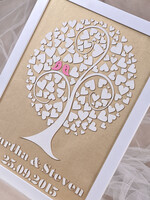 Księgi wpisów gości Rama fotoalbum ślubny i ksiega gosci weselnych w jednym, naturalna drewniana rama1