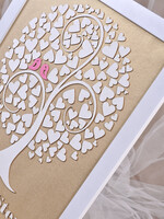 Księgi wpisów gości Rama fotoalbum ślubny i ksiega gosci weselnych w jednym, naturalna drewniana rama2