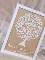 Księgi wpisów gości Rama fotoalbum ślubny i ksiega gosci weselnych w jednym, naturalna drewniana rama4