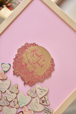 Księgi wpisów gości Rama oryginalna księga gości i album do instaxa w jednym, plasterki brzozy2