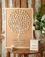 Księgi wpisów gości Rama rustykalna księga gości weselnych do wpisów drzewko  rama alternatywna pamiątka ślubna 1