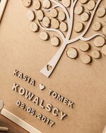 Księgi wpisów gości Rama rustykalna księga gości weselnych do wpisów drzewko  rama alternatywna pamiątka ślubna 3