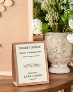 Księgi wpisów gości Rama rustykalna księga gości weselnych do wpisów drzewko  rama alternatywna pamiątka ślubna 5