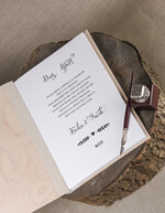 Księgi wpisów gości Drewniane  album ślubny personalizowany i księga gości weselnych w jednym, rustykalna drewniana okładka3