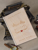 Księgi wpisów gości Drewniane  nietypowa księga gości ślub i wesele, wasze imiona i data wygrawerowane na okładce1