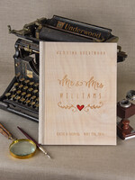 Księgi wpisów gości Drewniane  nietypowa księga gości ślub i wesele, wasze imiona i data wygrawerowane na okładce0