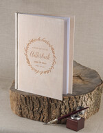 Księgi wpisów gości Drewniane  księgi pamiątkowe i albumy na wpisy gości weselnych, wasze imiona i data wygrawerowane na okładce1