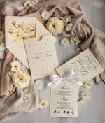 Zestawy Próbkowe próbki zaproszeń serwis próbkowy - zaproszenia na ślub z perełkami 3
