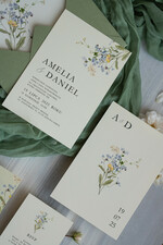 Zestawy Próbkowe próbki zaproszeń Próbka proste Boho Zaproszenia Ślubne kwiatowe wzory0